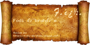 Fodi Ábrahám névjegykártya