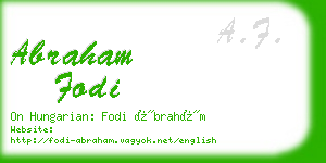 abraham fodi business card